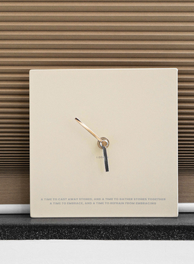 oroliving原创挂钟奶油风台钟客厅设计感装饰摆件静音电视柜座钟