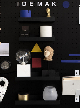 oroliving洞洞板置物架配件挂钩免打孔墙壁书桌杂物收纳神器搁板