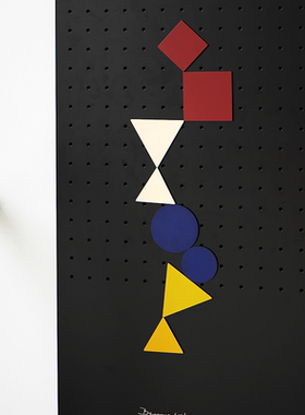 oroliving原创包豪斯几何磁贴创意北欧冰箱贴BAUHAUS留言板贴饰