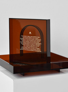 oroliving原创北欧亚克力托盘饰品收纳水杯盘子玄关摆件家用茶盘