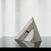 oroliving原创镜面台钟现代简约创意北欧时钟包豪斯装饰钟表摆件