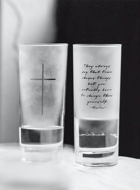 oroliving原创北欧玻璃杯ins耐高温水杯情侣杯饮料杯家用杯子礼物