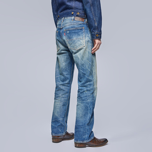 UNSOLUTE 复古R3闪电洗 Dystar液态靛蓝 宽松直筒 做旧 牛仔裤