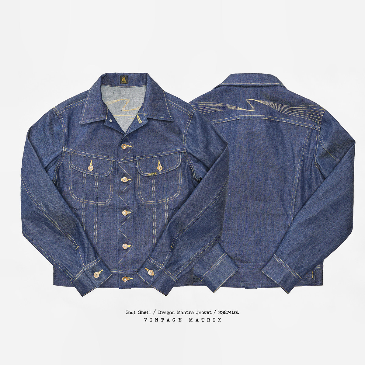 魂壳SOUL SHELL 龙咒® 牛仔夹克 复刻八十年代LEE Dystar正蓝