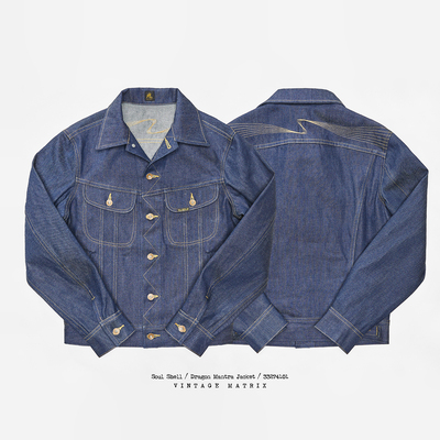魂壳SOUL SHELL 龙咒® 牛仔夹克 复刻八十年代LEE Dystar正蓝