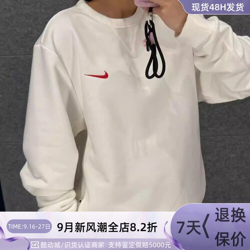 Nike耐克男加绒卫衣刺绣套头衫