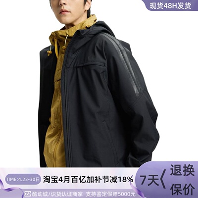 Adidas男子保暖加绒梭织连帽外套