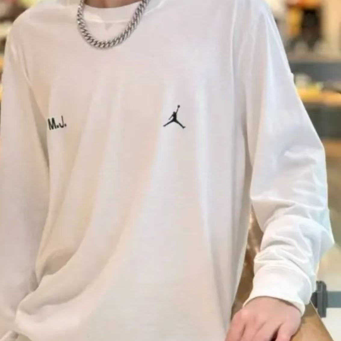 Nike耐克男乔丹耐磨透气长T恤