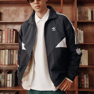 adidas三叶草男女条纹休闲夹克外套 KC3114KC3115KC3116KC3118