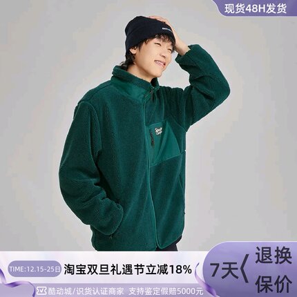 Skechers男女同款防风保暖亲肤加绒针织夹克L423U076-P424M002