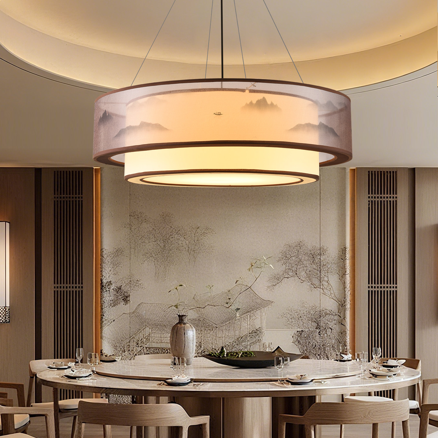 新中式包房吊灯高级感餐饮店酒店餐厅包厢间宋式美学客厅卧室主灯,家装灯饰光源,酒店/宴会厅/餐饮吊灯,淘宝优惠券,粉丝福利购,淘宝优惠卷