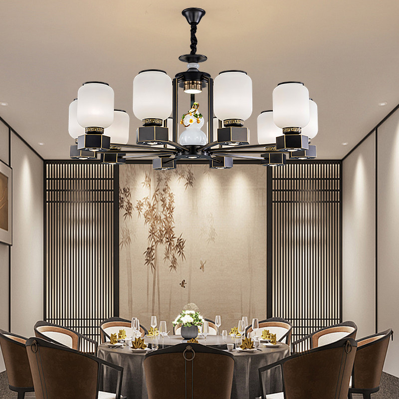 新中式吊灯带射灯复古餐厅灯家用饭店包厢酒楼包间餐桌灯中山灯具,家装灯饰光源,酒店/宴会厅/餐饮吊灯,淘宝优惠券,粉丝福利购,淘宝优惠卷