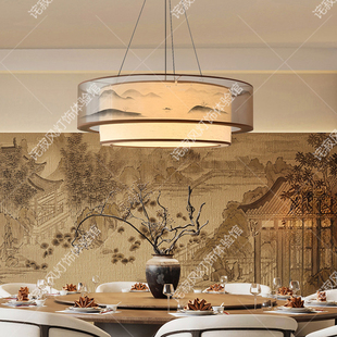 新中式 美学客厅卧室主灯 包房吊灯高级感餐饮店酒店餐厅包厢间宋式