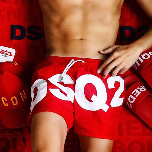 Mens Sexy Swimwear Quick Dry Beach letter Surf Short Pants