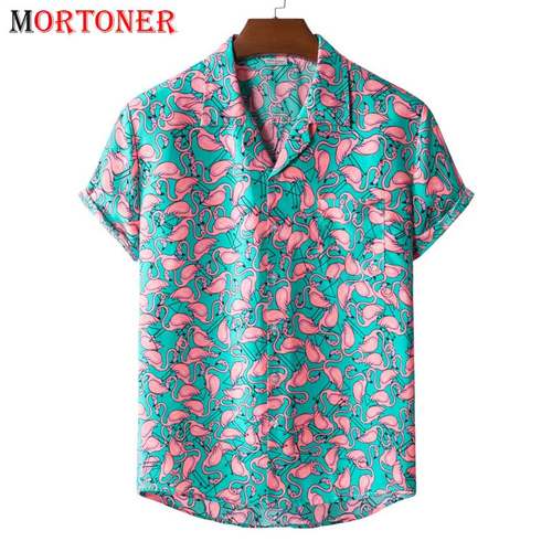Hawaiian Aloha Shirt Men Summer New Short Sleeve Beach Shirt