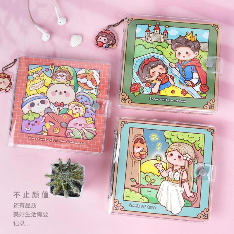 /奶盖熊水果世界方形手账本方格内页学生高颜值笔记本方方/