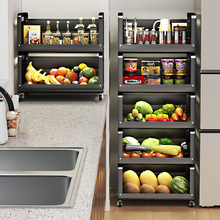 厨房菜篮子多层落地多功能小推车可移动放水果蔬菜收纳家用置物架