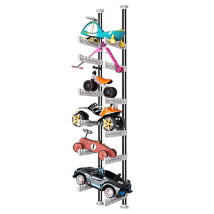 顶天立地玩具车收纳架客厅落地多层儿童自行车平衡车滑板置物架子