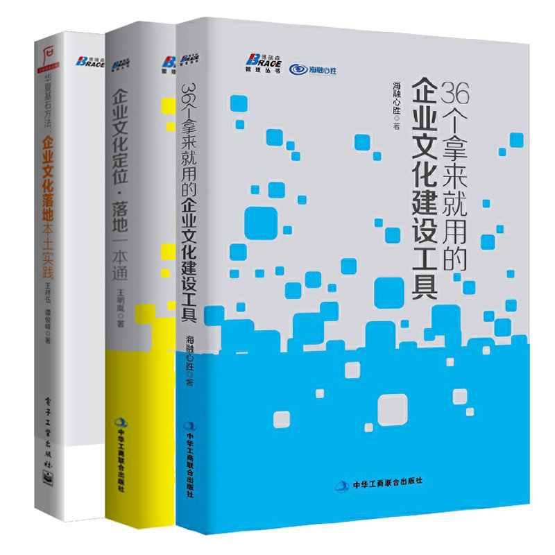 36个拿来就用的企业文化建设工具+企业文化定位 落地+华夏基石方法 企业文化落地本土实践 3本图书籍