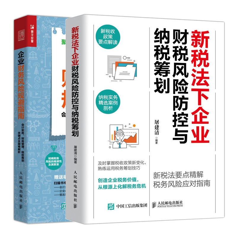 新税法下企业财税风险防控与纳税筹划+企业财务风险规避指南财务管理税收筹划关键点及疑难解析企业财务管理培训书籍