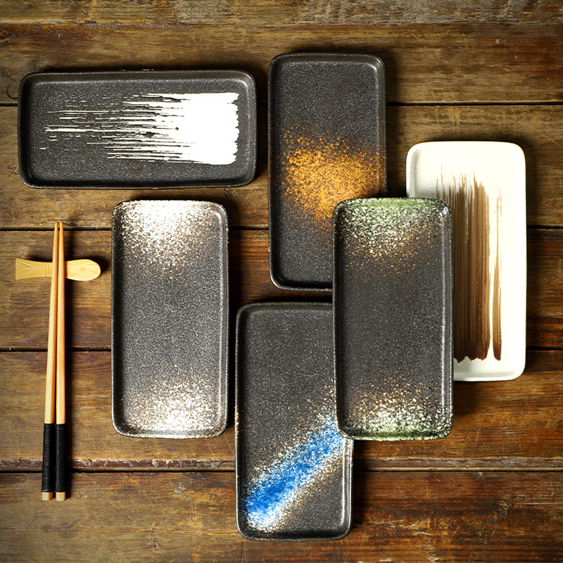 长方形陶瓷寿司盘日式创意