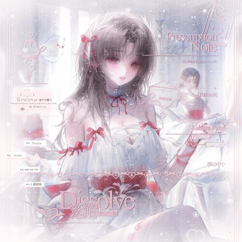 打包108张 摄入芝士扭蛋馆6期 闺蜜女生插画头像原创圈高清无水印