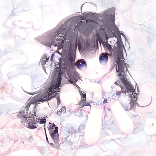 打包76张 热恋期扭蛋小楠熊联合机 女生动漫头像原创圈高清有薄玛