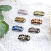 发夹纯手工 MiKi 梳夹 约克夏 马尔济斯 宠物发夹 宠物带钻金边款