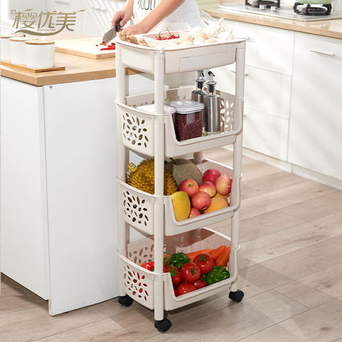 夹缝小推车家用大全厨房置物架