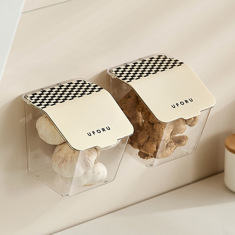厨房葱姜蒜收纳盒冰箱葱花壁挂式保鲜盒沥水备菜盒子水果配菜食品,收纳整理,食物收纳盒,淘宝优惠券,粉丝福利购,淘宝优惠卷
