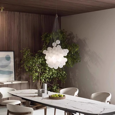 意大利Luceplan Stochastic创意设计别墅挑空玻璃泡泡球客厅吊灯