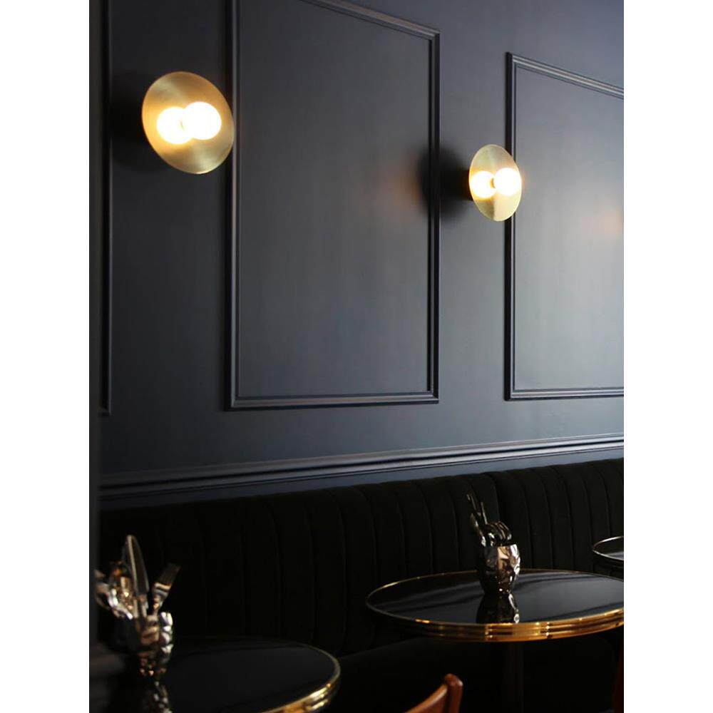 丹麦极简飞碟壁灯设计师个性咖啡厅简约轻奢圆形背景墙装饰床头灯