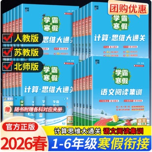 2025学霸的寒假衔接作业小学一二三四五六年级语文课堂笔记预科班数学计算思维大通关人教北师版江苏教版同步训练习册寒假作业本