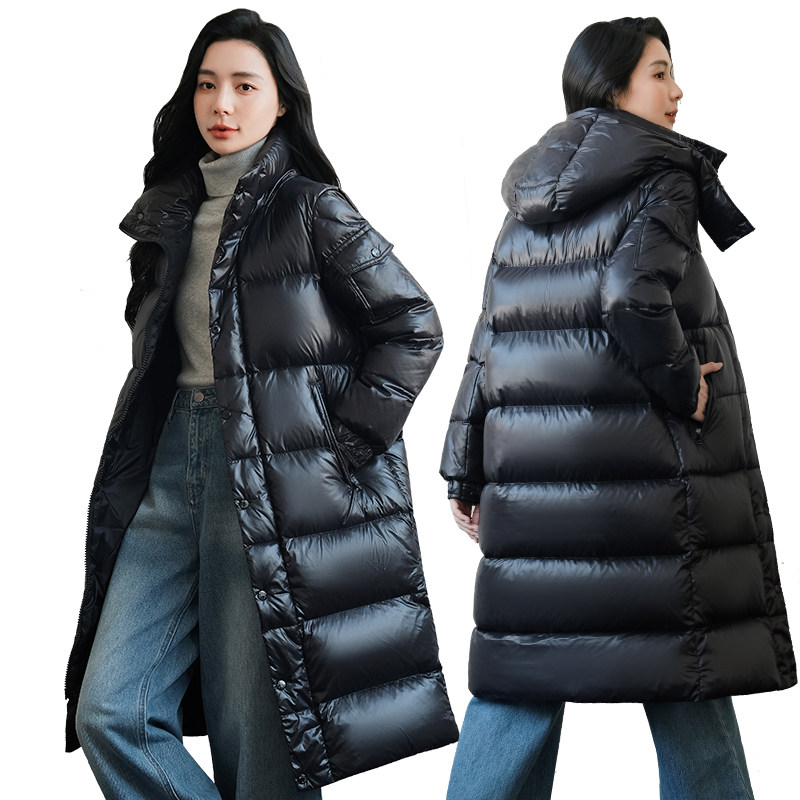 加厚羽绒服女长款过膝情侣外套
