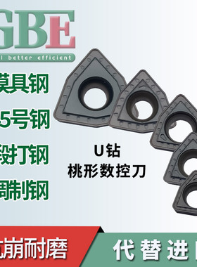 桃型 暴力U钻刀片WCMT030208 04 05 06 080412-TD KR528