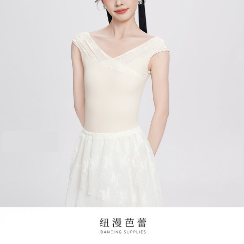 NumeroV领蕾丝芭蕾连体练功服
