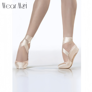 WearMoi进口芭蕾足尖鞋缎面初学者软足尖练功鞋英皇考试鞋DEMI