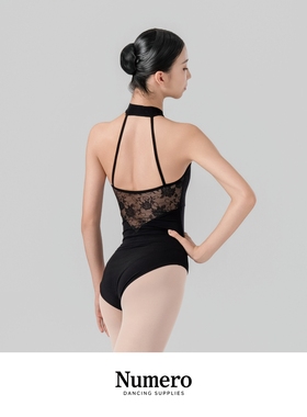 Numero纽漫芭蕾舞蹈服女成人挂脖连体服形体练功服显瘦基训服班服