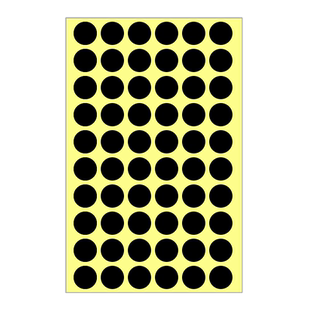 15色选带粘性彩色圆形贴纸可写字圆点贴纸中号不干胶色标记贴标签色豆红黄蓝绿橙粉紫黑白金银色圆形圆圈贴纸