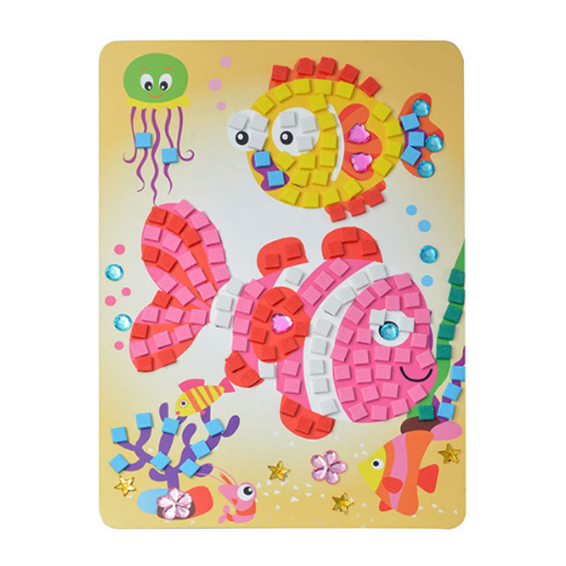 园大中小班益智专注力格子拼图贴图画纸3-7岁宝宝孩子手工制作材料包