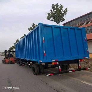 牵引式 库用平板车 拖车 平板运输车 18吨大型围栏式 独立悬架厂