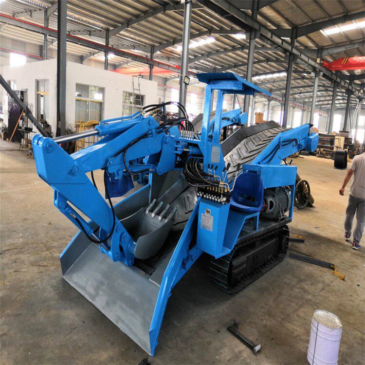 坡度专用履带式扒渣机 柴油驱动矿用装载机破碎锤70型巷道滑移式