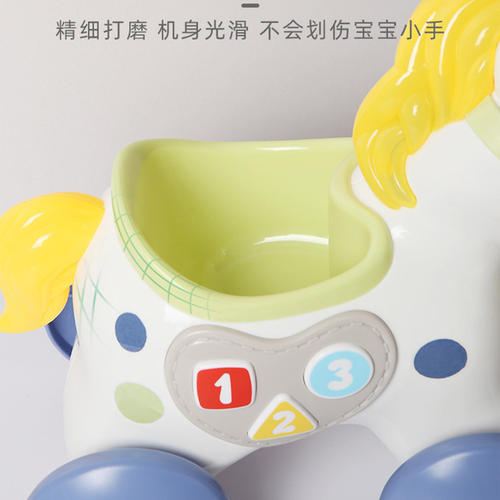 谷雨玩具音乐拉线动物小马学步