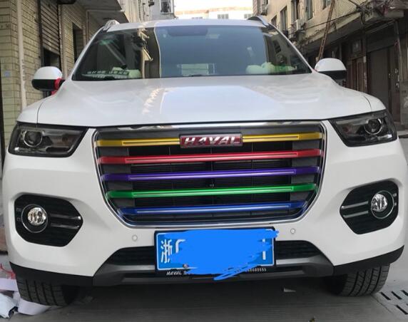 哈弗h6改装h2s中网改色贴膜h1贴纸h7汽车装饰条哈佛h8车贴h9拉花