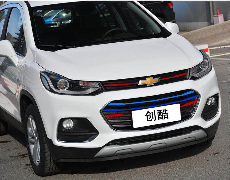 雪佛兰创酷中网改装贴纸迈锐宝XL探界者进气格栅三色拉花改色膜贴