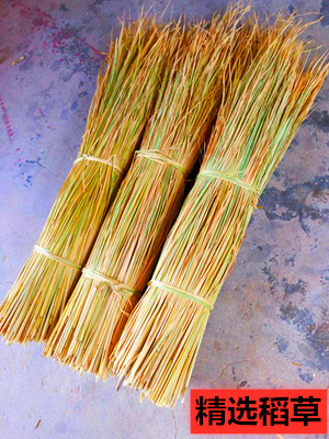 定制天然农家乐稻草帘子装饰复古稻草大棚禅意保温防寒冻稻草绳子