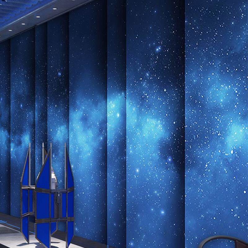 星空科技感银河立体3d壁纸星球天花板酒吧ktv酒店前台墙纸布壁画