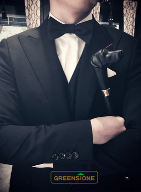 英伦Greenstone手工狗头动物头绅士雨伞 轻奢礼品男女高端长柄伞