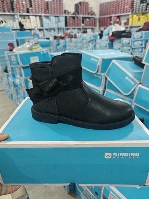 斯乃纳撤柜女童秋冬薄绒皮靴马丁靴童鞋防滑短靴子公主靴软底