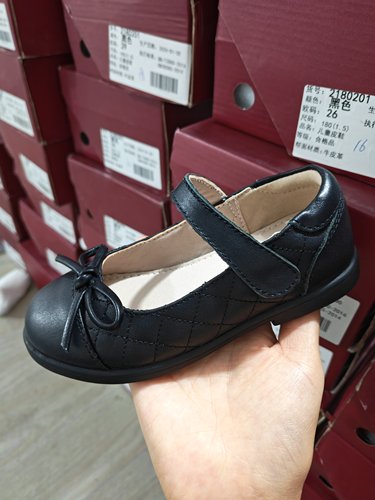 儿童皮鞋学校鞋黑色牛皮女童轻便软底中小学生表演公主礼仪鞋